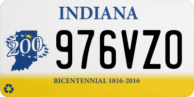 IN license plate 976VZO