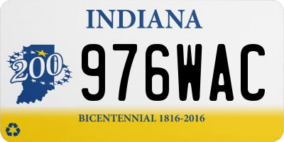 IN license plate 976WAC