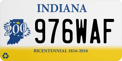 IN license plate 976WAF