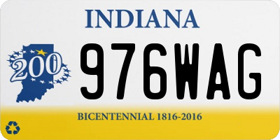 IN license plate 976WAG