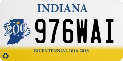 IN license plate 976WAI