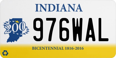 IN license plate 976WAL