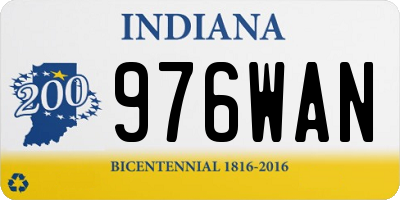 IN license plate 976WAN