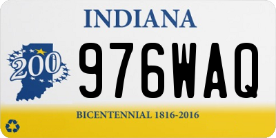 IN license plate 976WAQ