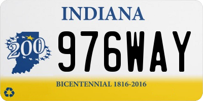 IN license plate 976WAY
