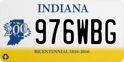 IN license plate 976WBG