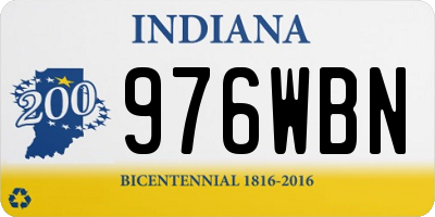 IN license plate 976WBN