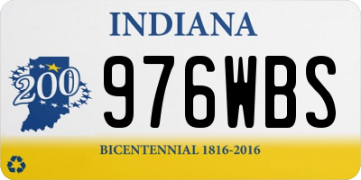 IN license plate 976WBS