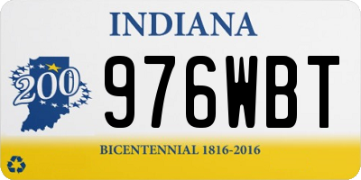 IN license plate 976WBT