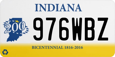 IN license plate 976WBZ