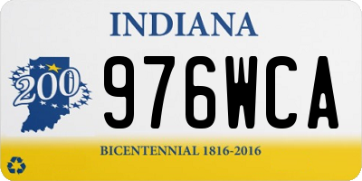 IN license plate 976WCA