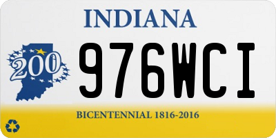 IN license plate 976WCI