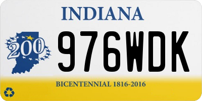 IN license plate 976WDK