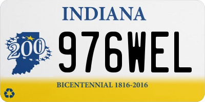 IN license plate 976WEL