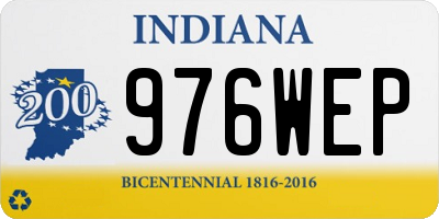 IN license plate 976WEP