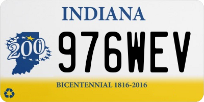 IN license plate 976WEV