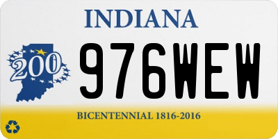 IN license plate 976WEW