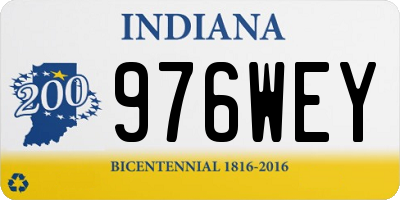 IN license plate 976WEY