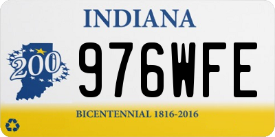 IN license plate 976WFE