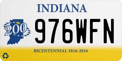 IN license plate 976WFN