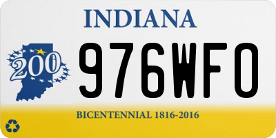 IN license plate 976WFO
