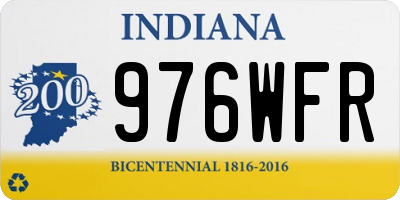 IN license plate 976WFR