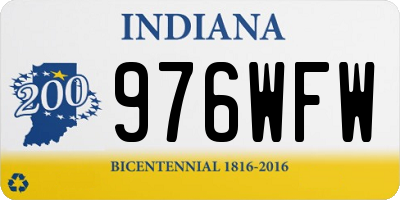 IN license plate 976WFW
