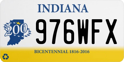 IN license plate 976WFX