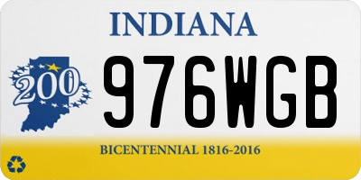 IN license plate 976WGB