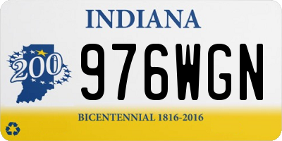 IN license plate 976WGN