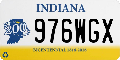 IN license plate 976WGX