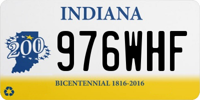 IN license plate 976WHF