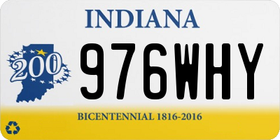 IN license plate 976WHY
