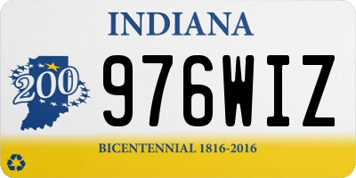 IN license plate 976WIZ