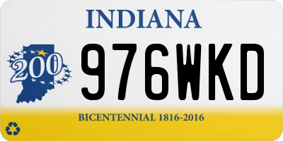 IN license plate 976WKD