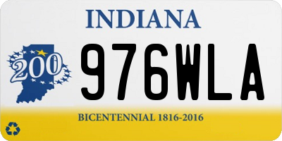 IN license plate 976WLA