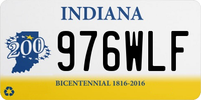 IN license plate 976WLF