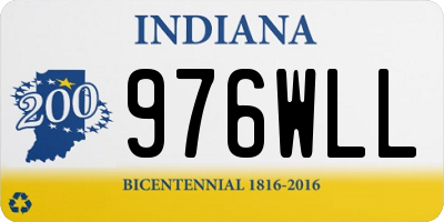 IN license plate 976WLL