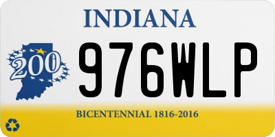 IN license plate 976WLP