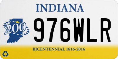 IN license plate 976WLR