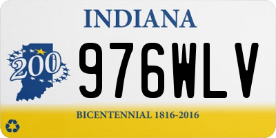 IN license plate 976WLV