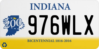 IN license plate 976WLX