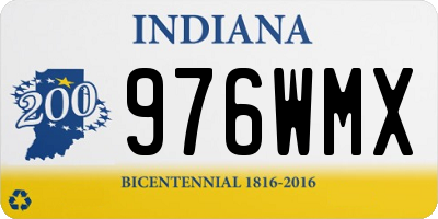 IN license plate 976WMX