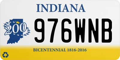 IN license plate 976WNB
