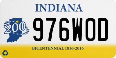 IN license plate 976WOD
