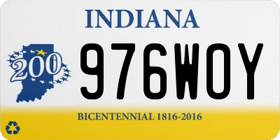 IN license plate 976WOY
