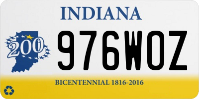 IN license plate 976WOZ