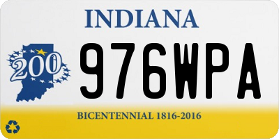 IN license plate 976WPA