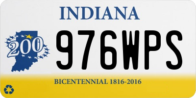 IN license plate 976WPS