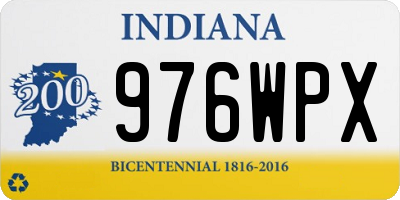 IN license plate 976WPX